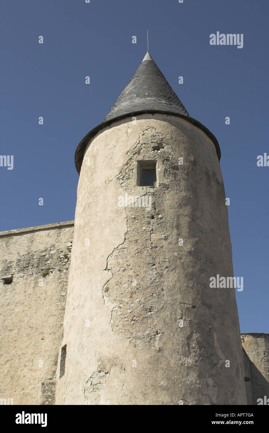 Vista del castello di Noirmoutier, Francia Foto Stock