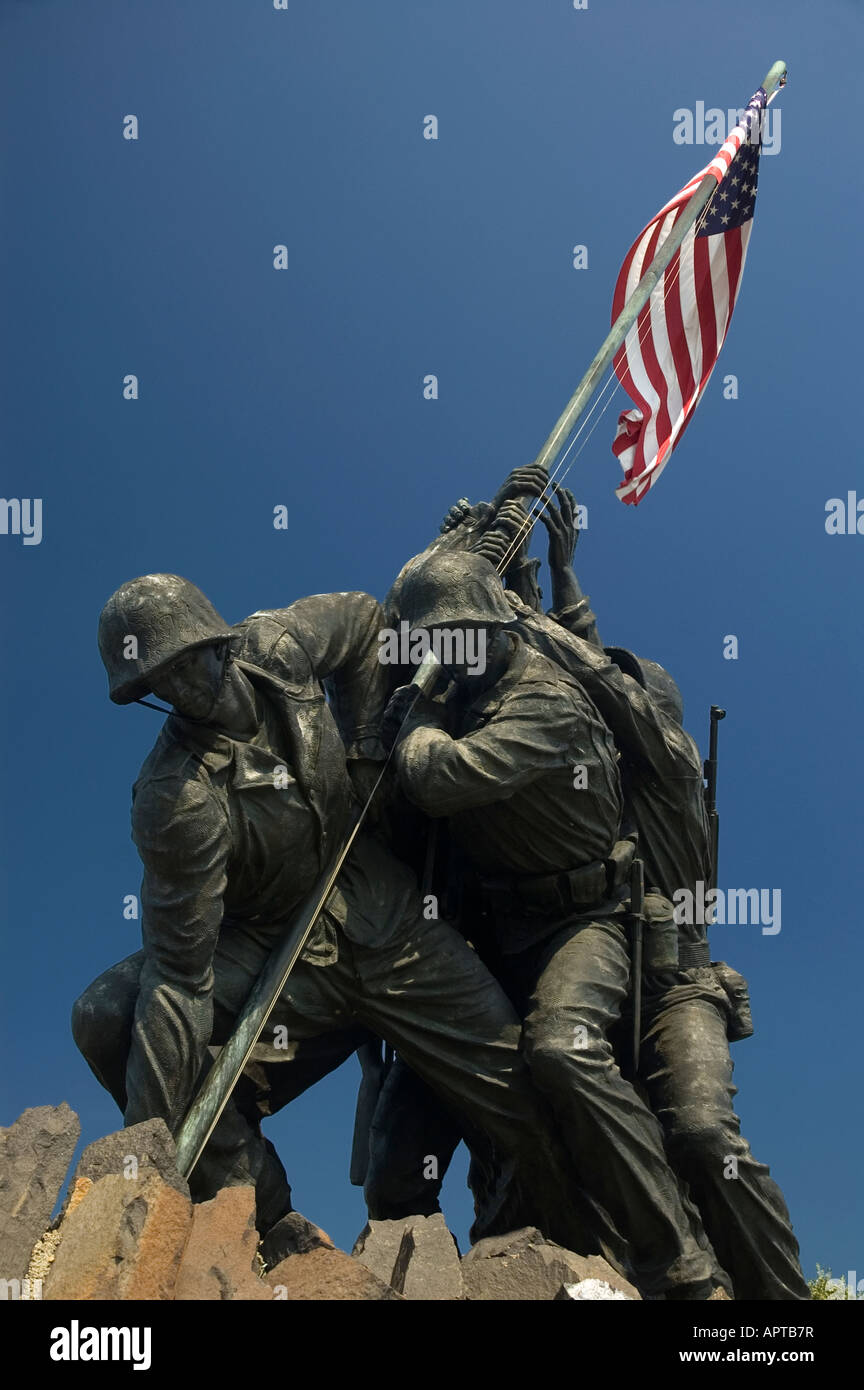 Marine Corps War Memorial il Cimitero Nazionale di Arlington, Stati Uniti d'America Foto Stock