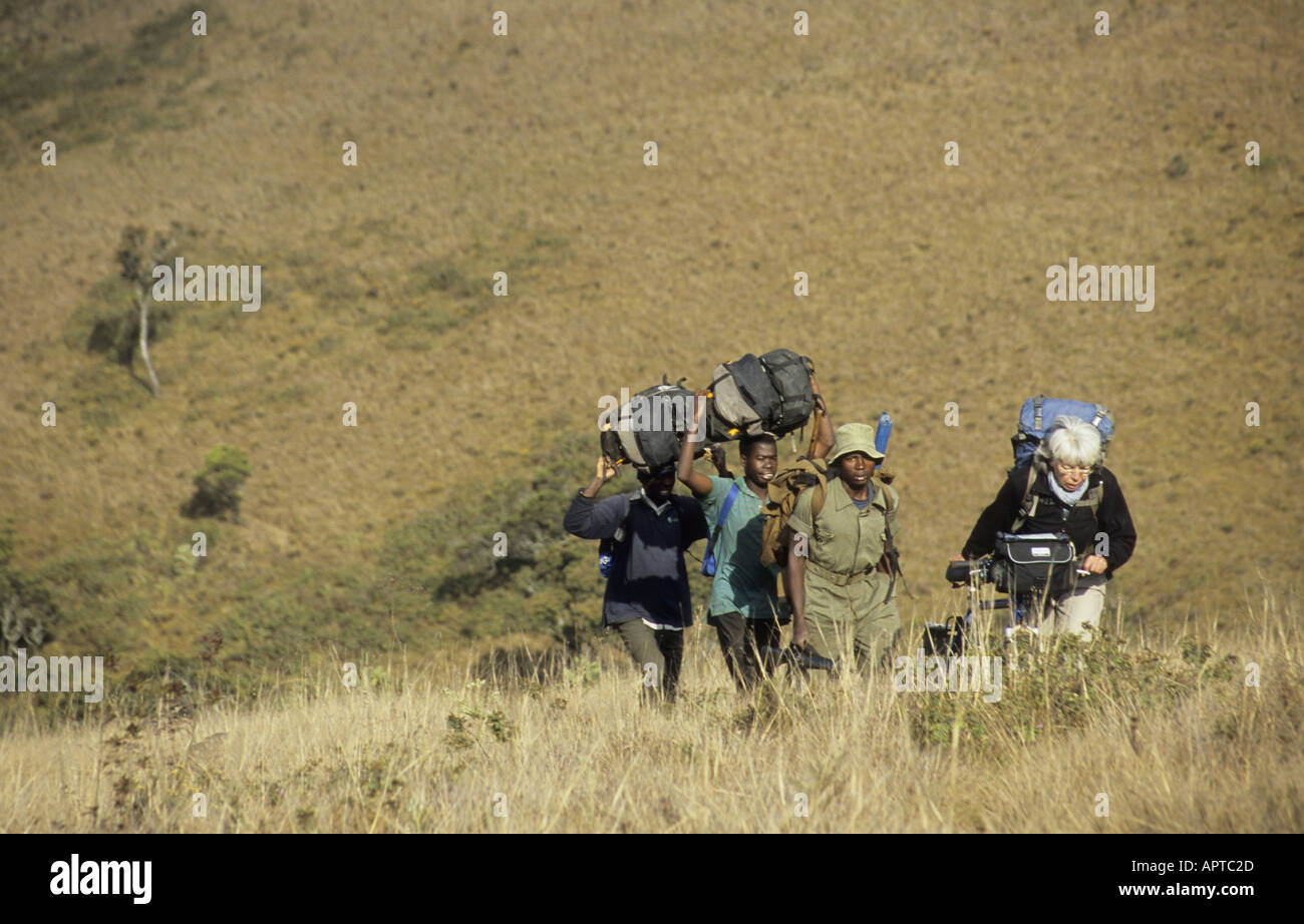 Il Malawi Africa Orientale Trekking in Nyika Parco Nazionale Foto Stock