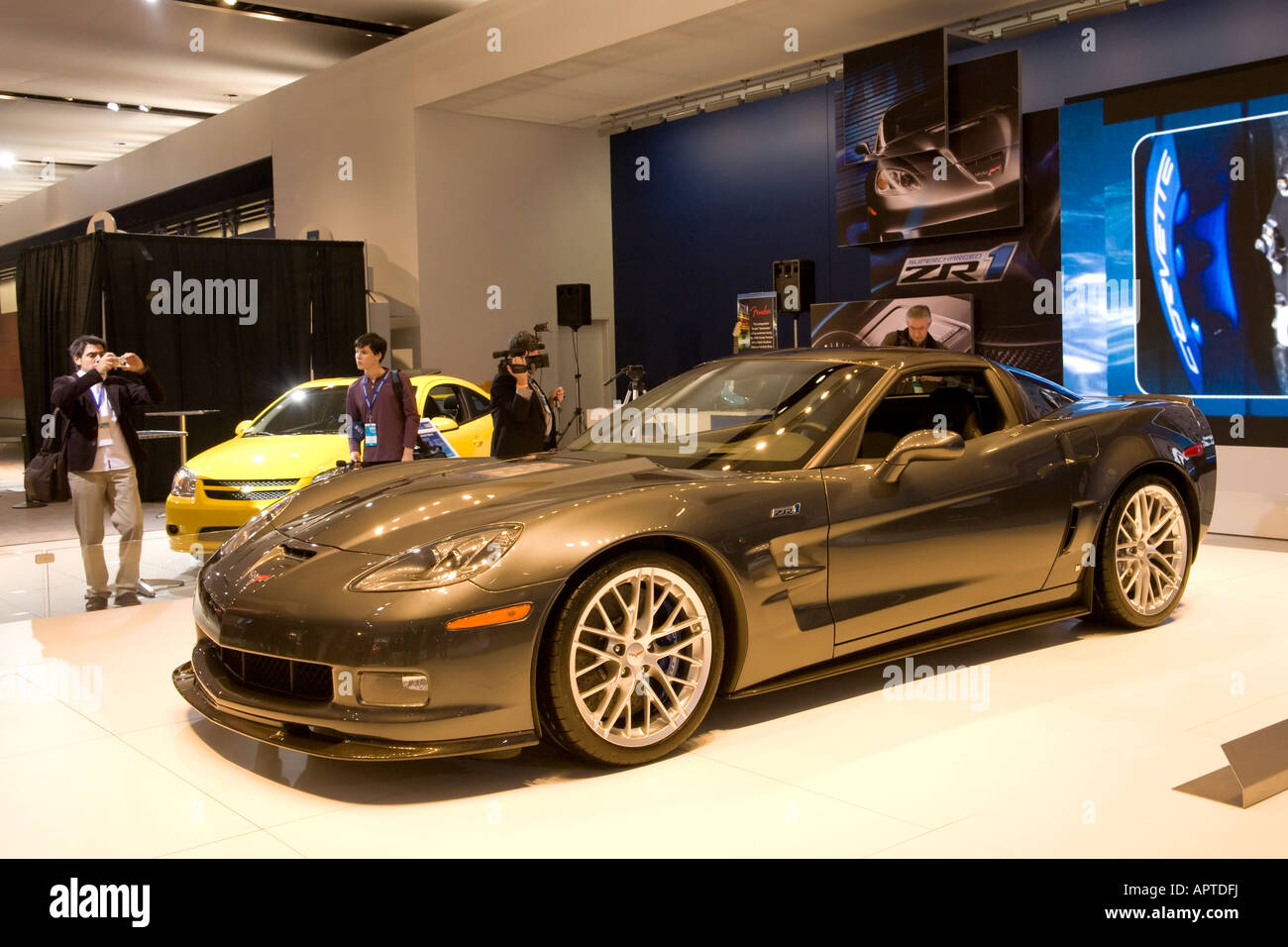 Chevrolet Corvette ZR1 del 2008 a North American International Auto Show di Detroit Michigan STATI UNITI Foto Stock