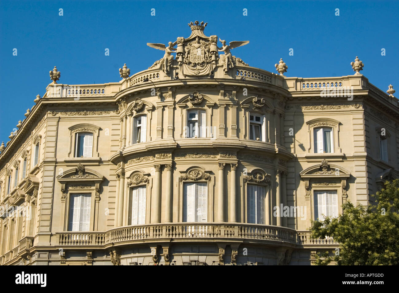 Il neo-barocco Palácio de Linares o Casa de América centro culturale che mette in mostra arte latino-americana Madrid Spagna Foto Stock