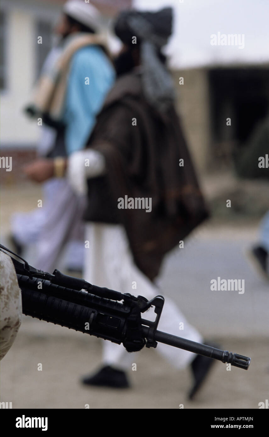 Oriente Afghanistan Gennaio 2005 noi soldati dell esercito in base a Khost Foto Stock
