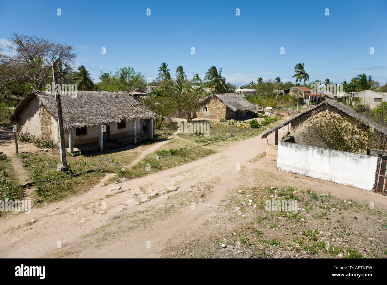 Nelle case della popolazione locale, nella città di Ibo, vicino le isole Quirimbas, sul Mozambico settentrionale costa. Foto Stock