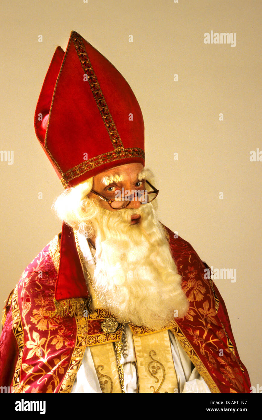 Sinterklaas e Zwarte Piet 5 dic olandese di Babbo Natale Foto Stock