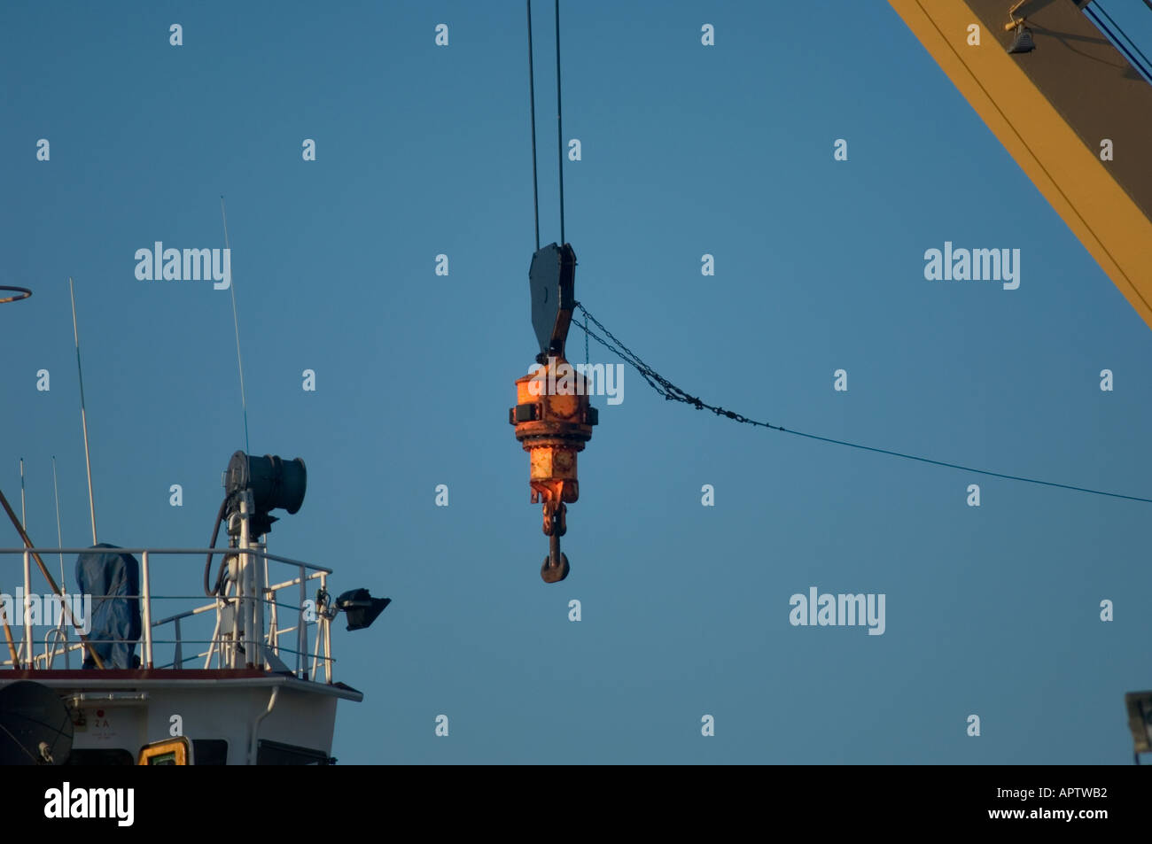 La gru in una scena industriale DAL REGNO UNITO Foto Stock