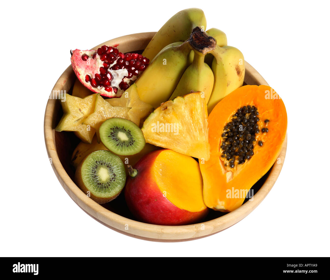 Ciotola di frutta tropicali Foto Stock