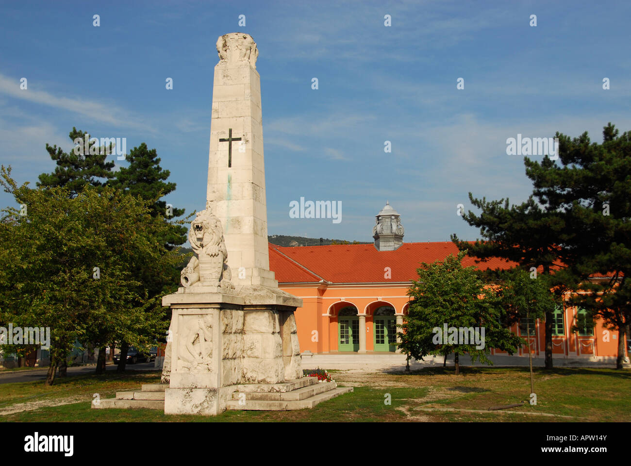 Prima Guerra Mondiale monumento, Esztergom, Ungheria Unione europea Foto Stock