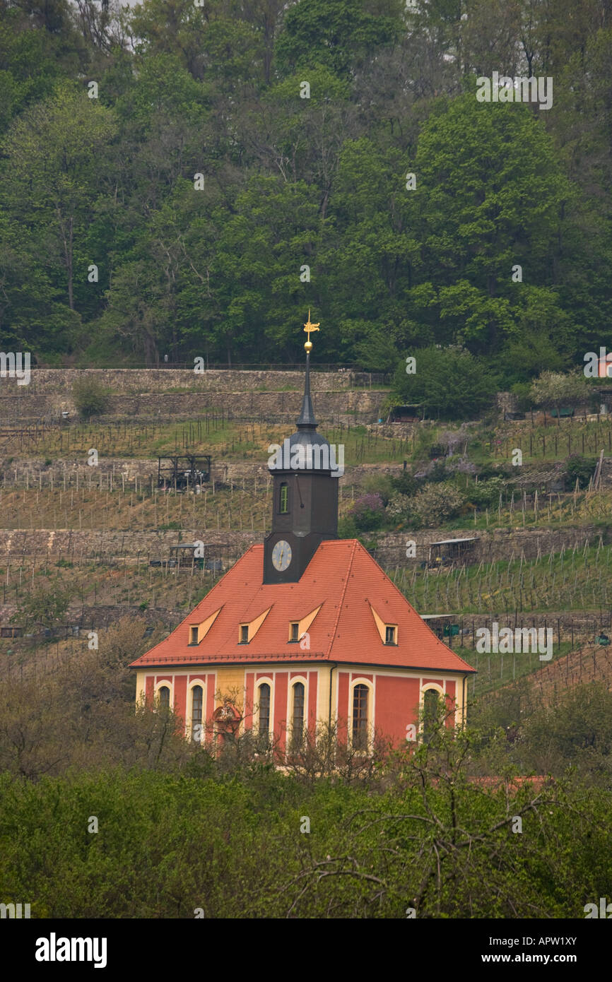 Weinbergskirche in Pillnitz, Germania Foto Stock
