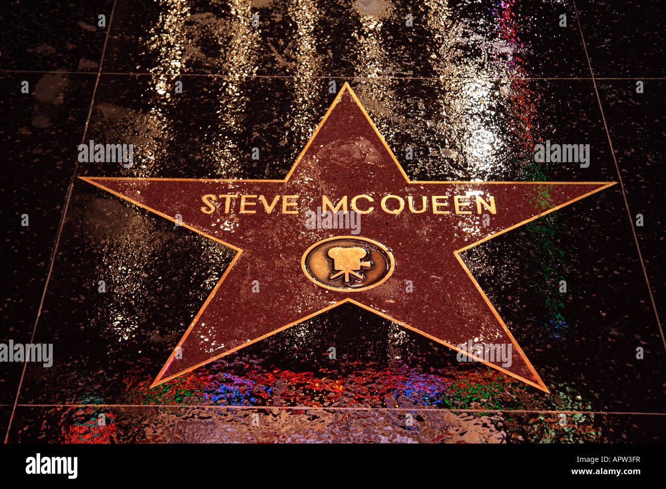 Steve McQueen stella sulla Hollywood Blvd Foto Stock