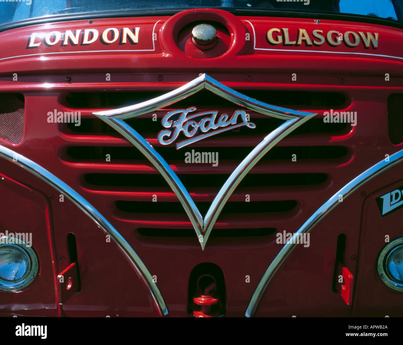 Griglia anteriore di un camion Foden. Foto Stock