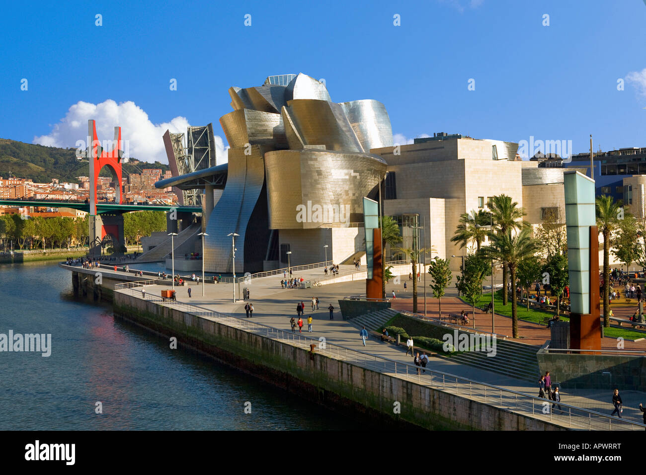 Il museo Guggenheim a Bilbao Spagna Foto Stock