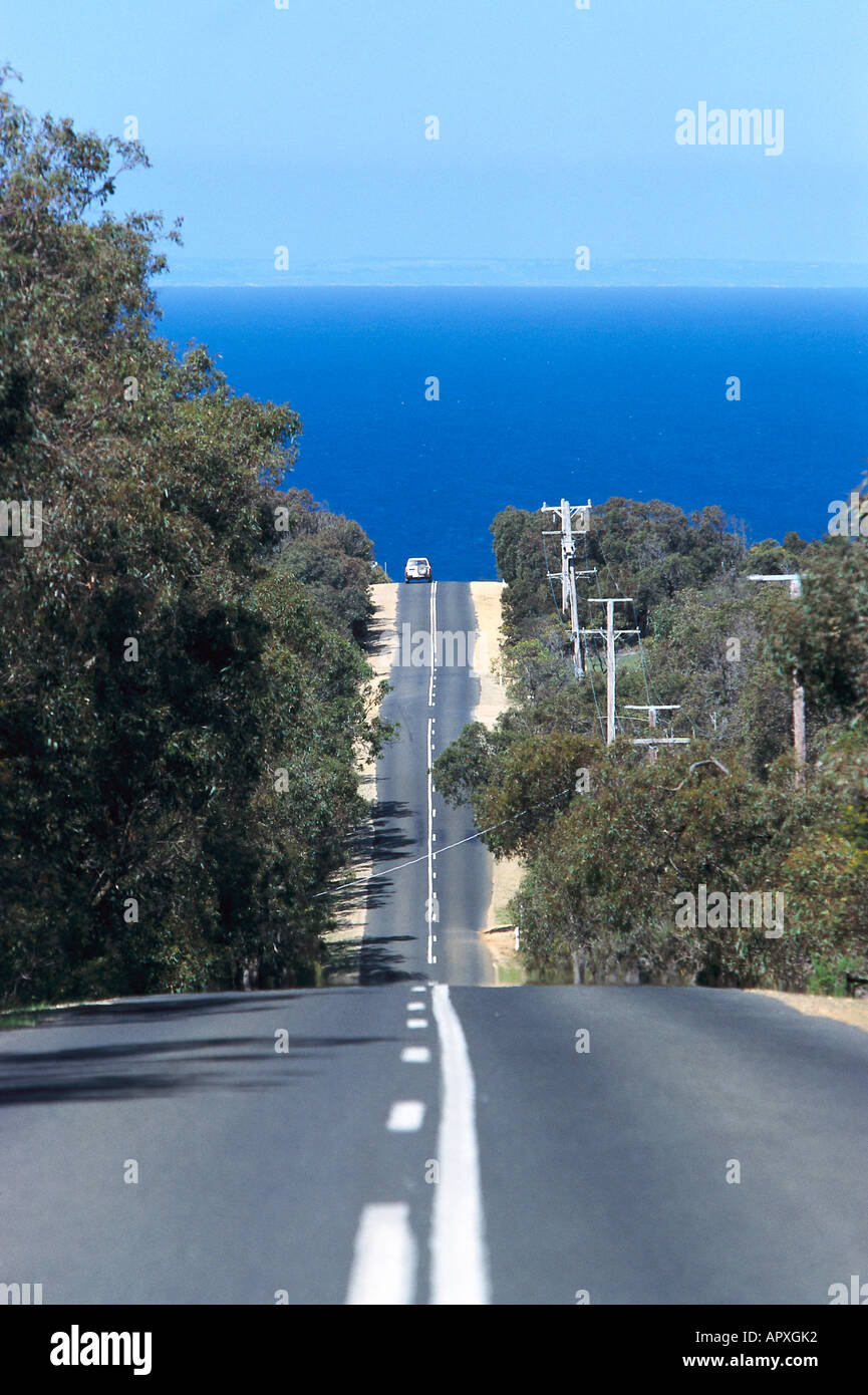 Strada di Bell's Beach, Victoria Australia Foto Stock