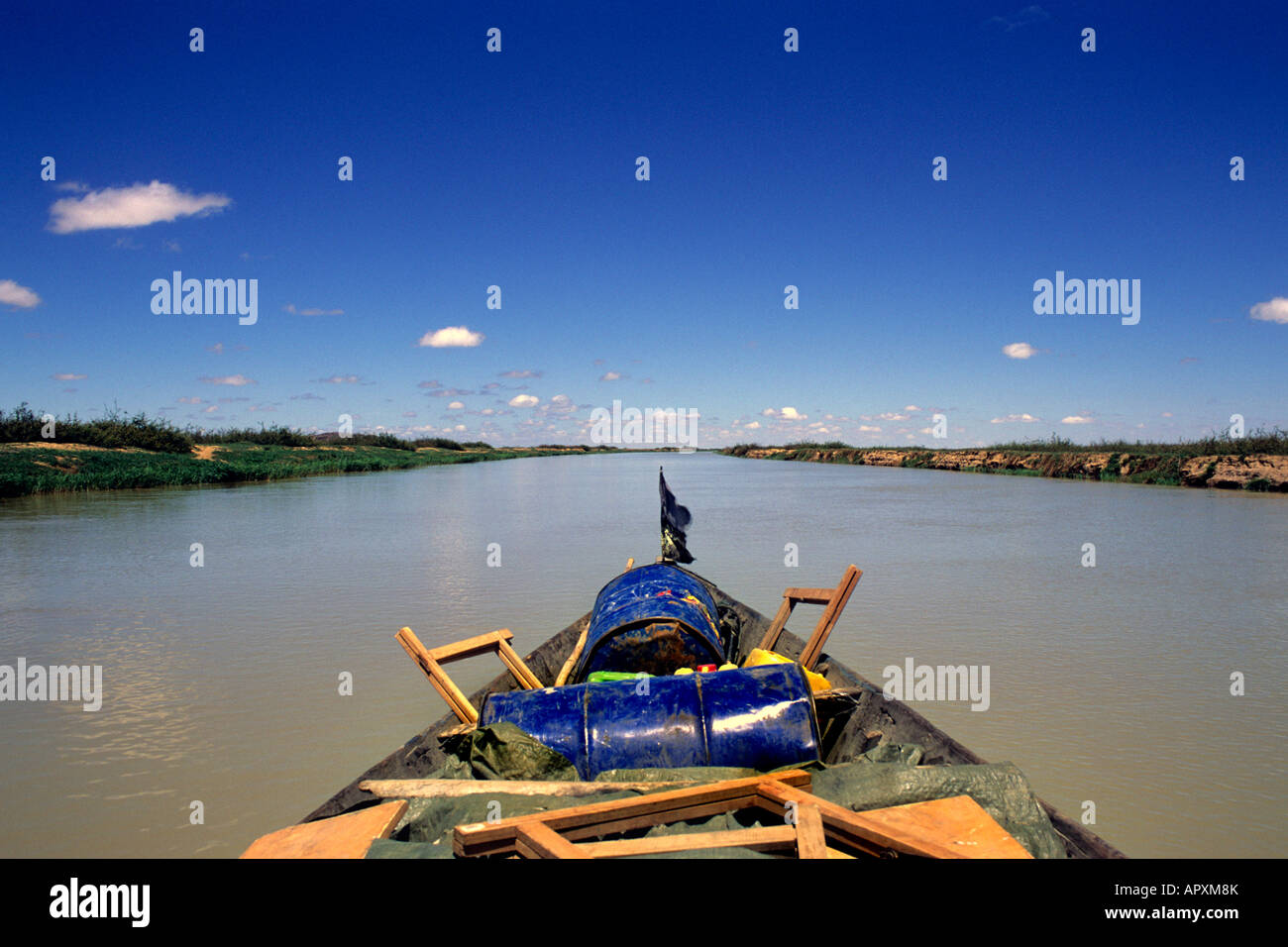 Vista panoramica sul fiume Niger verso Tombouctou Foto Stock