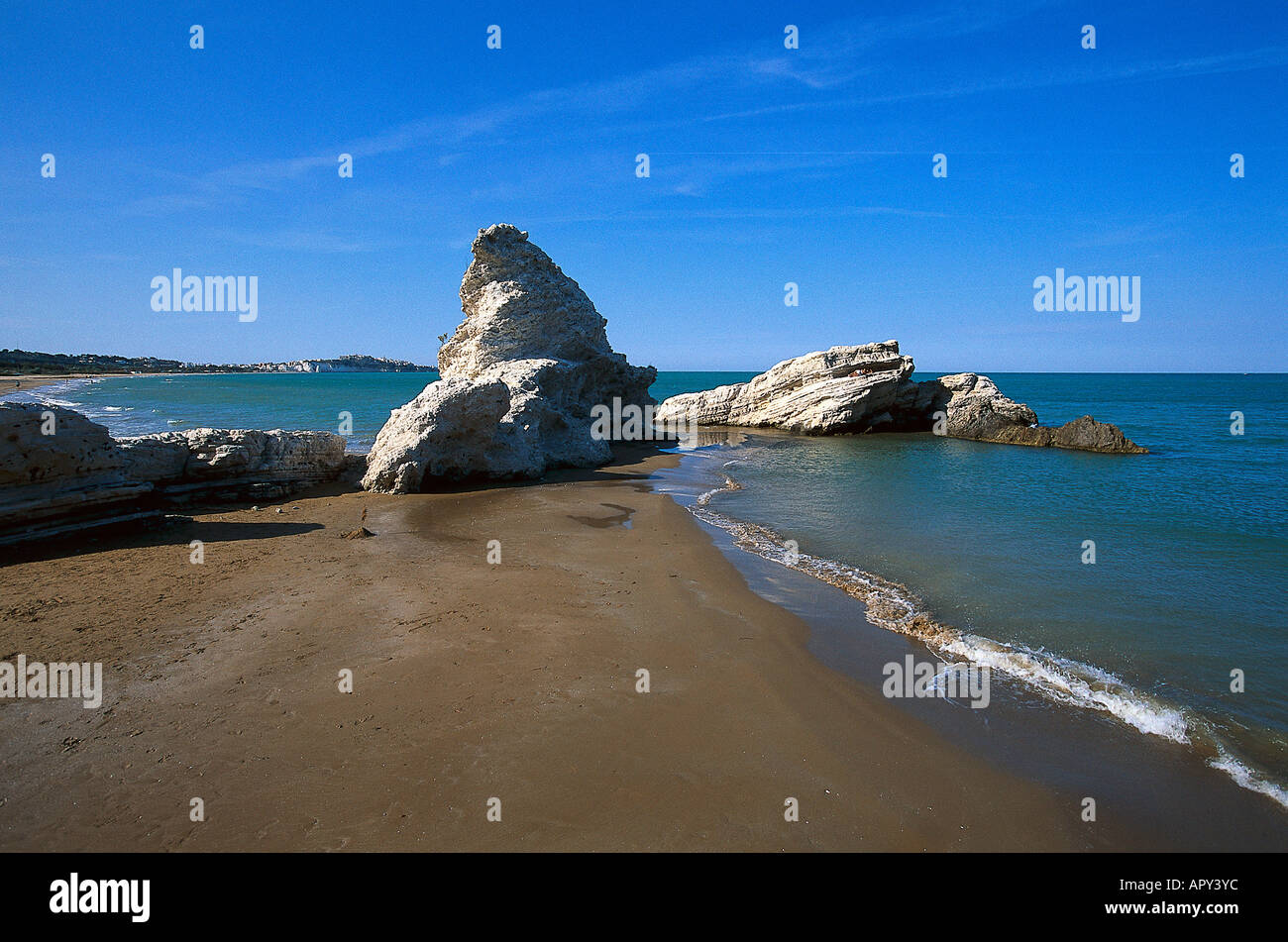 Spiaggia, vieste puglia italia Foto Stock