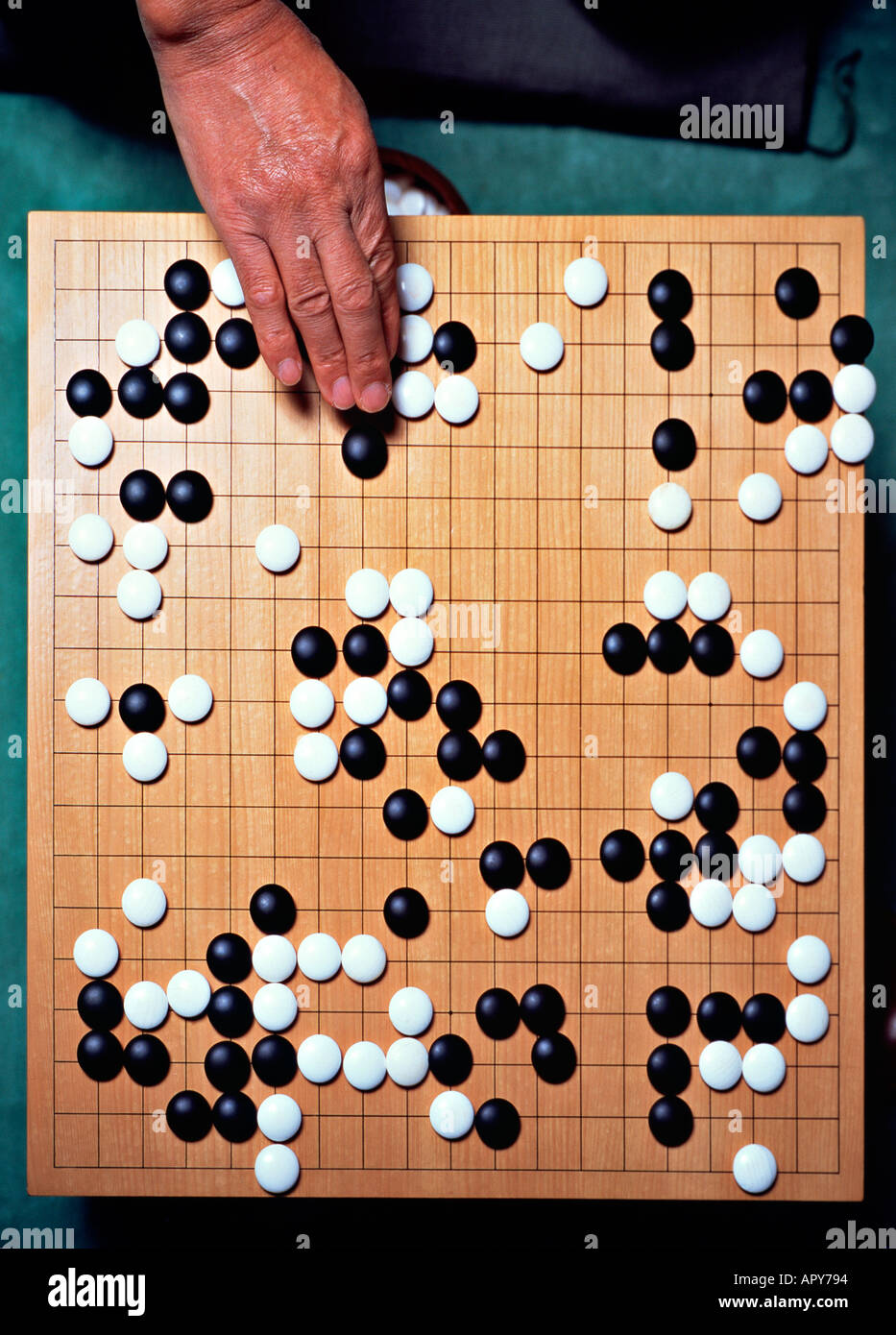 Scheda orientali gioco del Go, Giappone Foto stock - Alamy