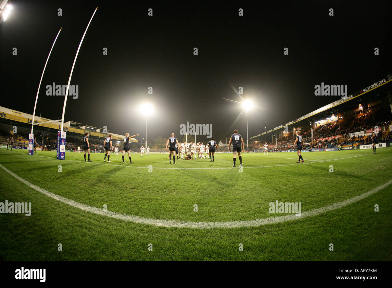 Leeds Tykes a Headingley Stadium giocando a rugby Foto Stock