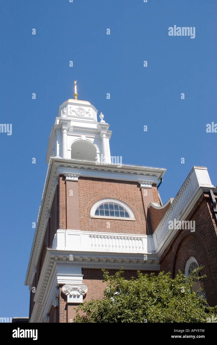 La chiesa cattolica romana di Santo Stefano in via hannover, nel nord di boston, una delle molte chiese storiche del quartiere Foto Stock