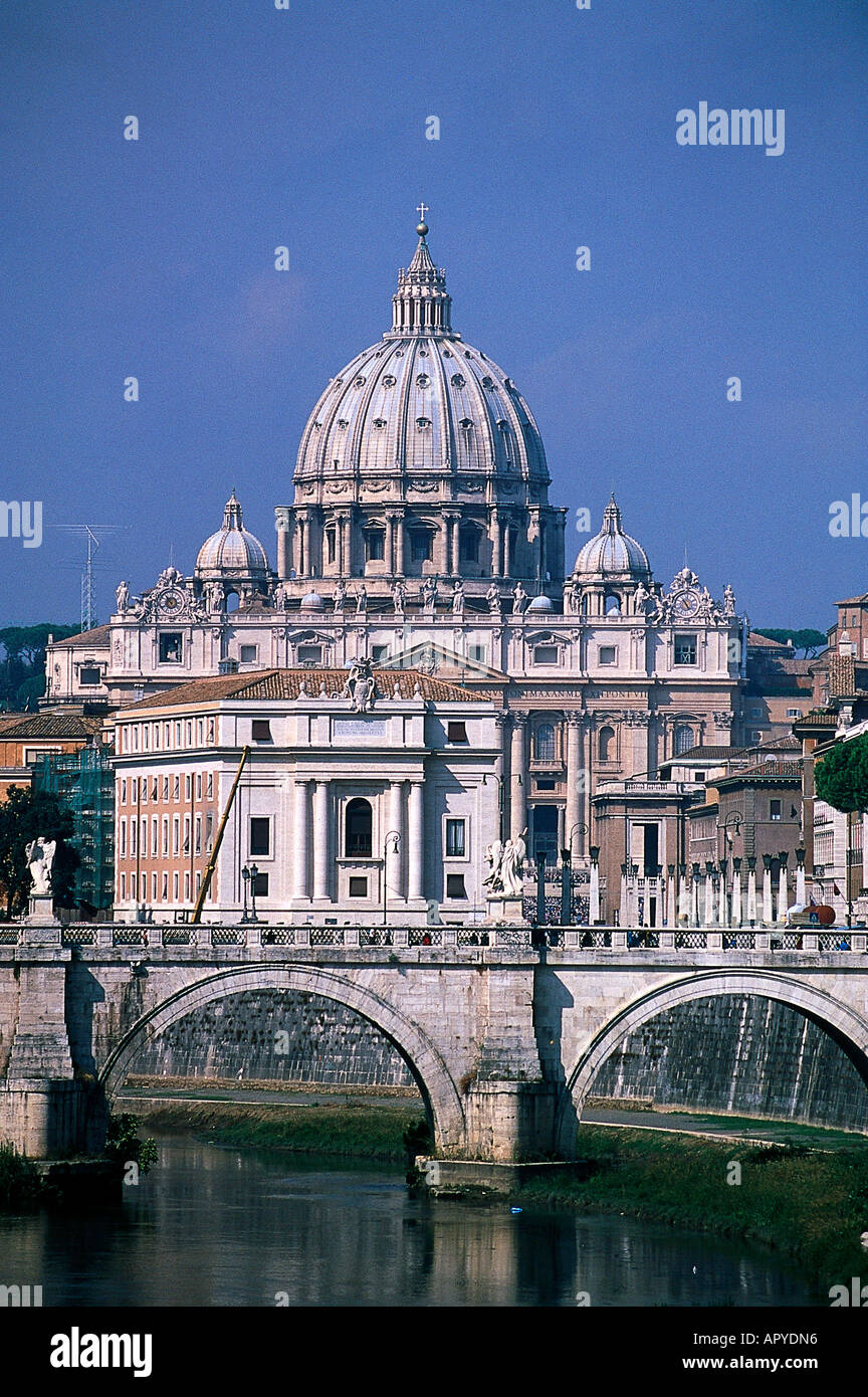 Petersdom mit Tevere, Rom, Lazio Italien, Europa Foto Stock