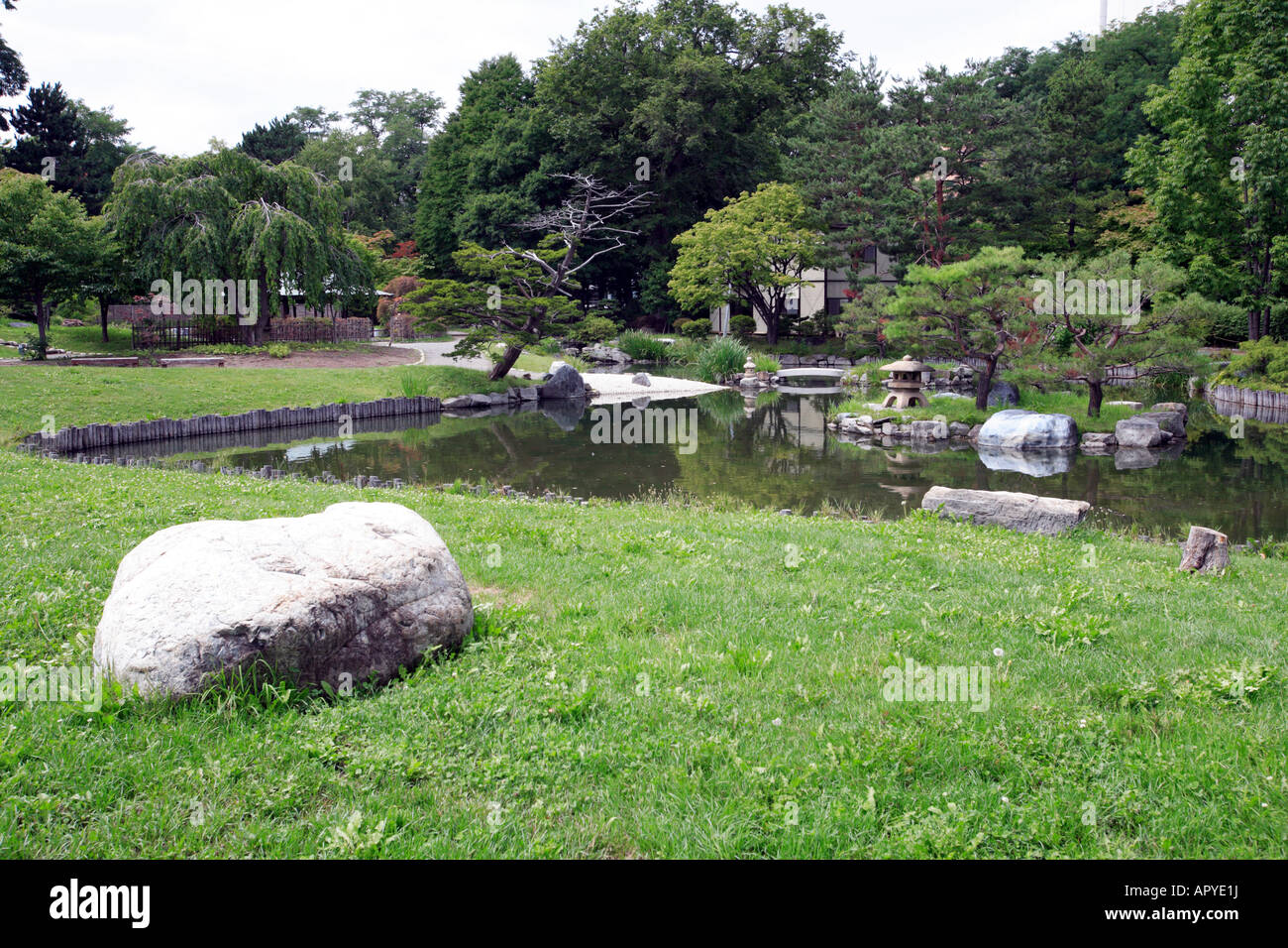 Nel giardino del Parco Nakajima Sapporo Giappone Foto Stock