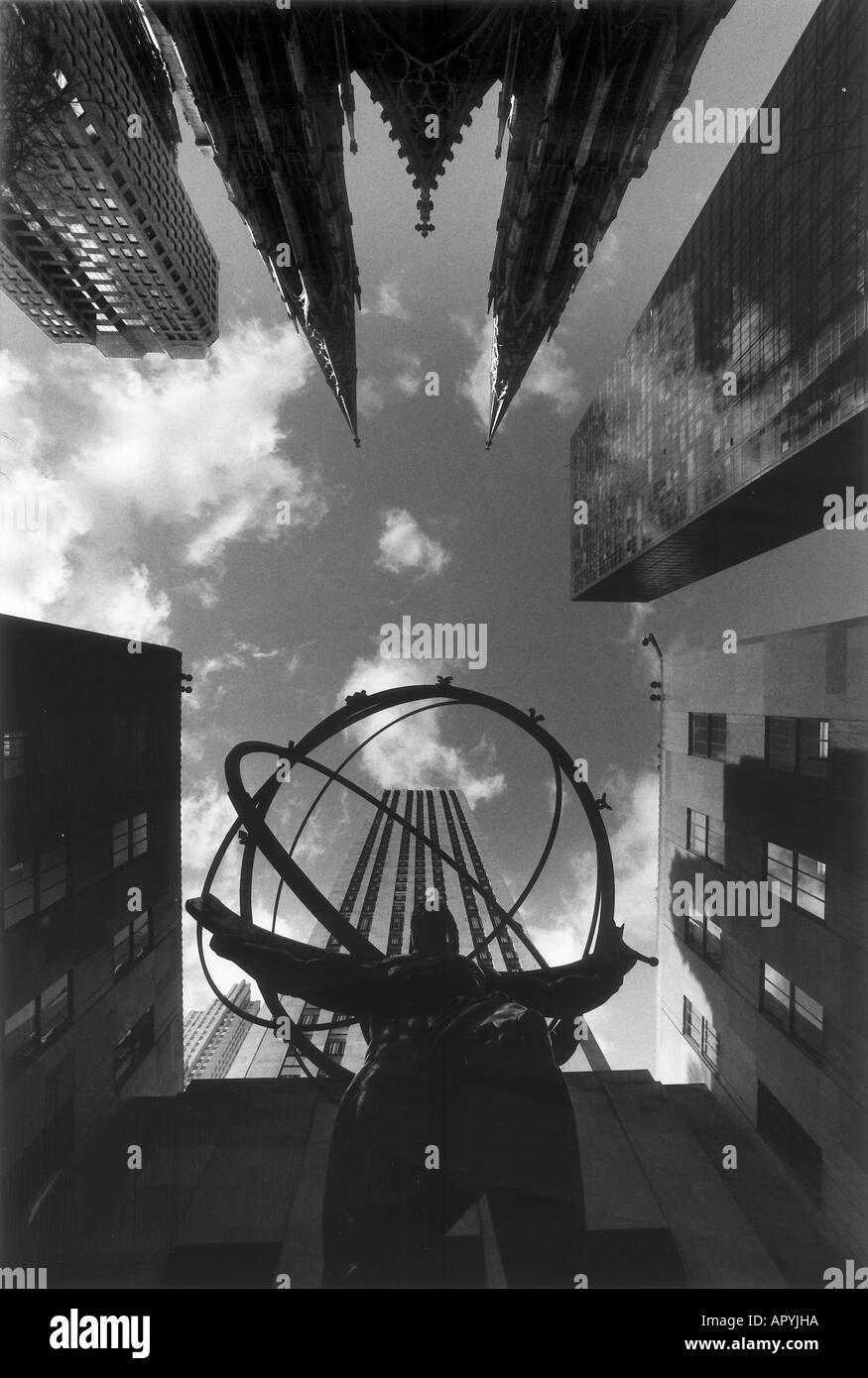 Il Rockefeller Center, Manhattan New York, Stati Uniti d'America Foto Stock
