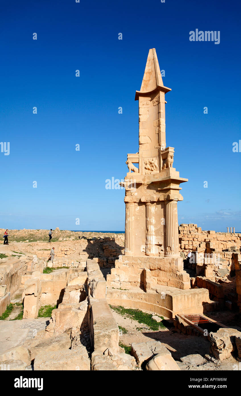 Mausoleo di Bes Sabratha Libia Foto Stock