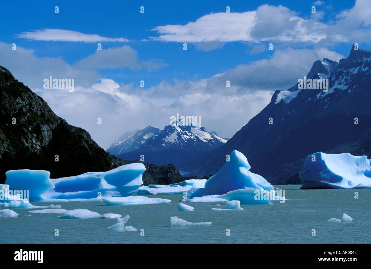 Glacier Torres del Paine Cile Foto Stock