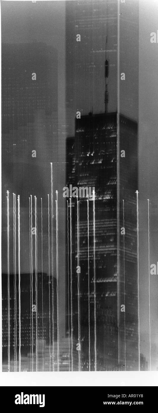 World Trade Center prima di settembre, World Trade Center prima di Settembre 11, del Centro Cittadino di Manhattan, New York, Stati Uniti d'America Foto Stock