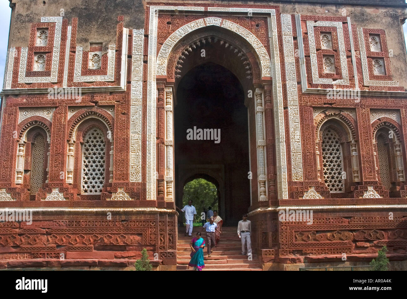 Gateway o ingresso del Qutab Minar, Delhi, India. Foto Stock