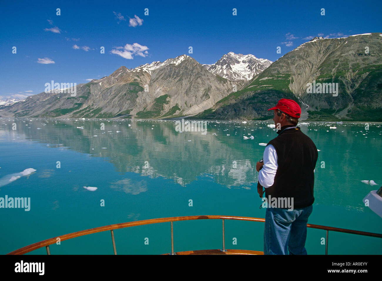 Nautica turistiche Ingresso Tarr Glacier Bay Natl Park SE AK estate scenic Foto Stock