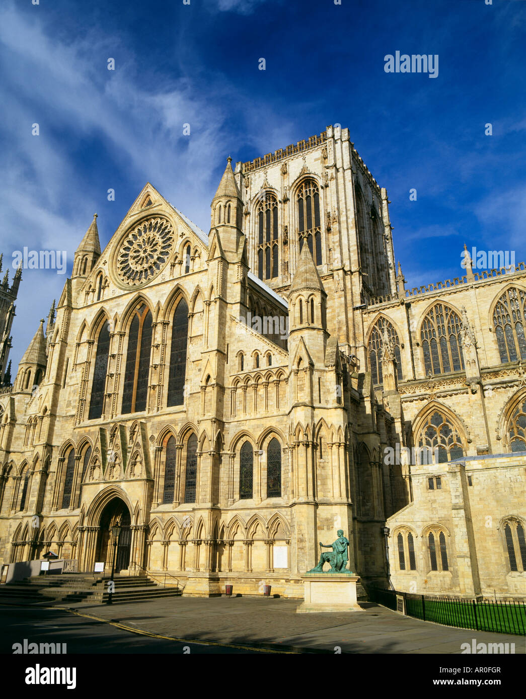 Il rosone della cattedrale di York Minster Yorkshire Regno Unito Foto Stock