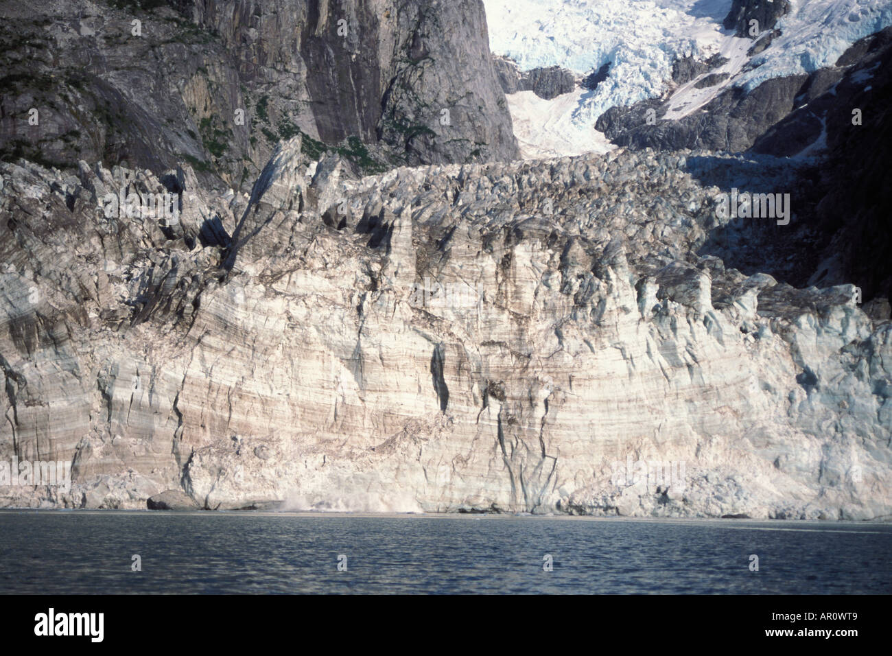 Northwestern glacier off il Harding Campo di Ghiaccio Il Parco nazionale di Kenai Fjords centromeridionale Alaska Foto Stock