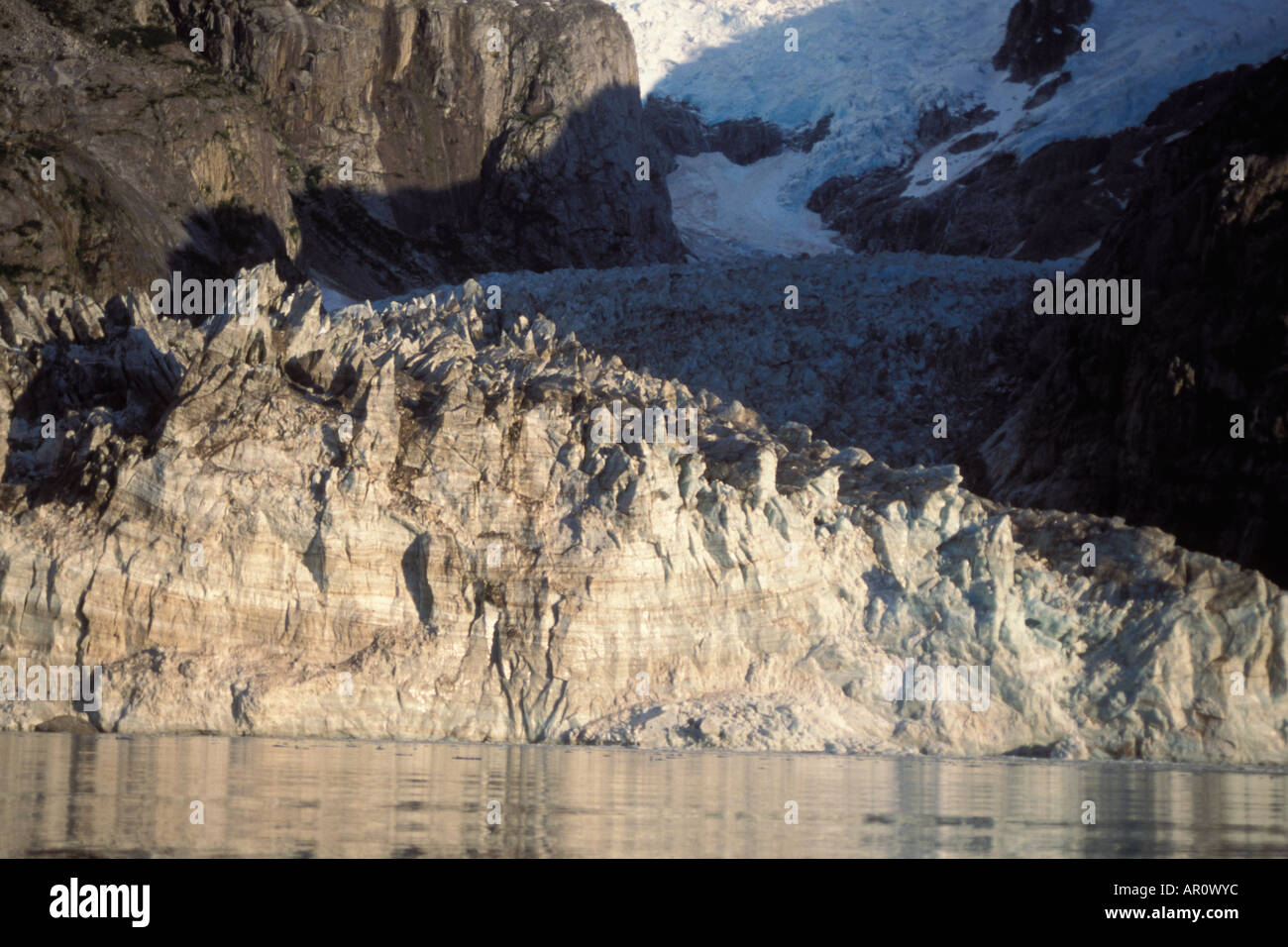 Northwestern glacier off il Harding Campo di Ghiaccio Il Parco nazionale di Kenai Fjords centromeridionale Alaska Foto Stock