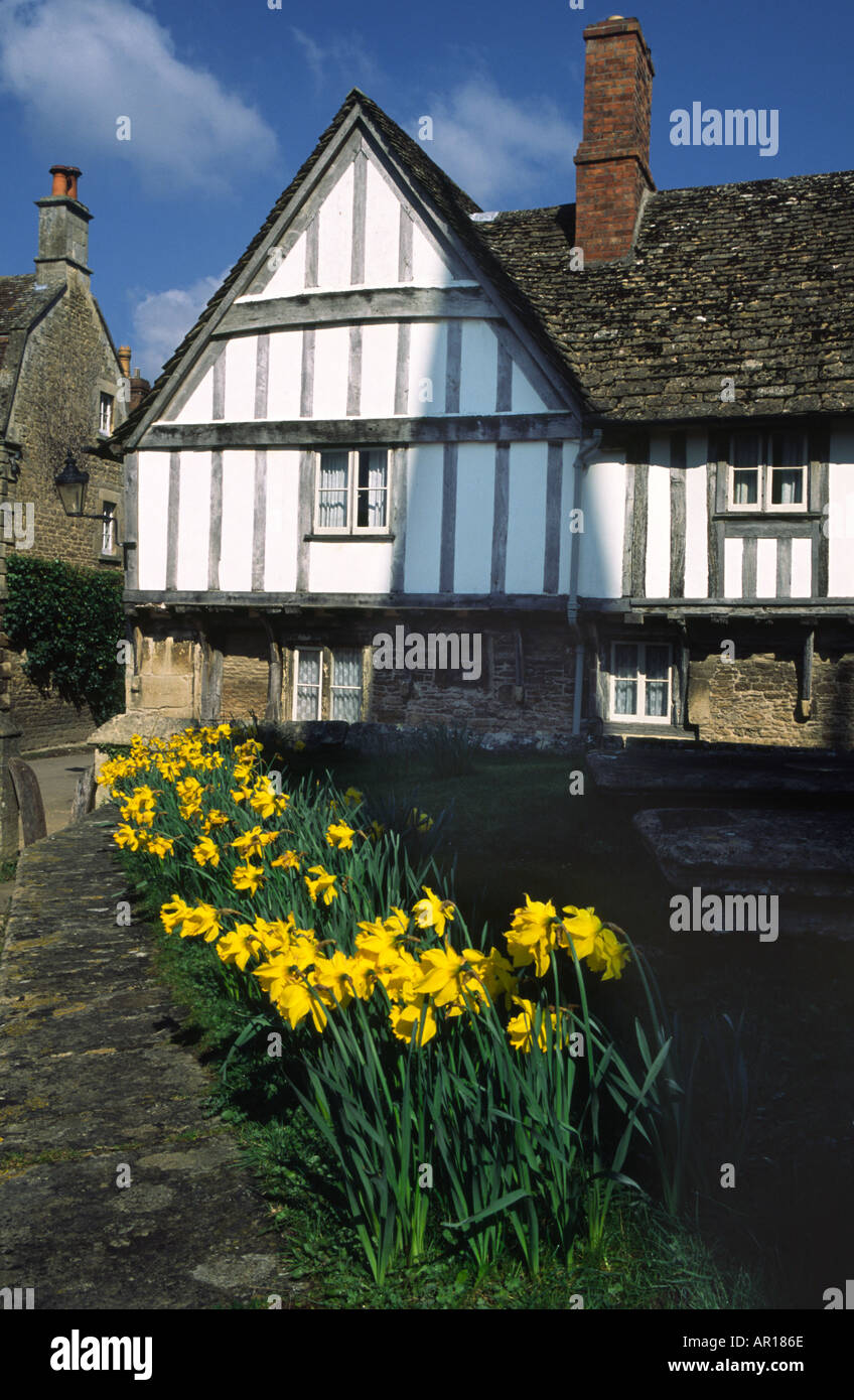 Lacock in Cotswolds Foto Stock