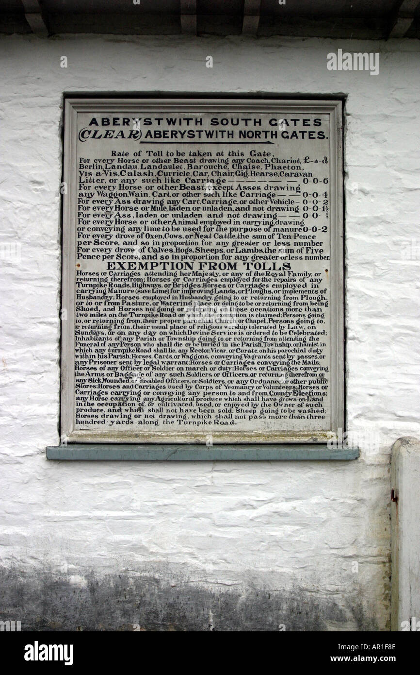 Museum of Welsh Life casello Penparcau Aberystwyth Ceredigion costruito 1772 ri eretto presso il St Fagans 1968 carica Tariffe Foto Stock