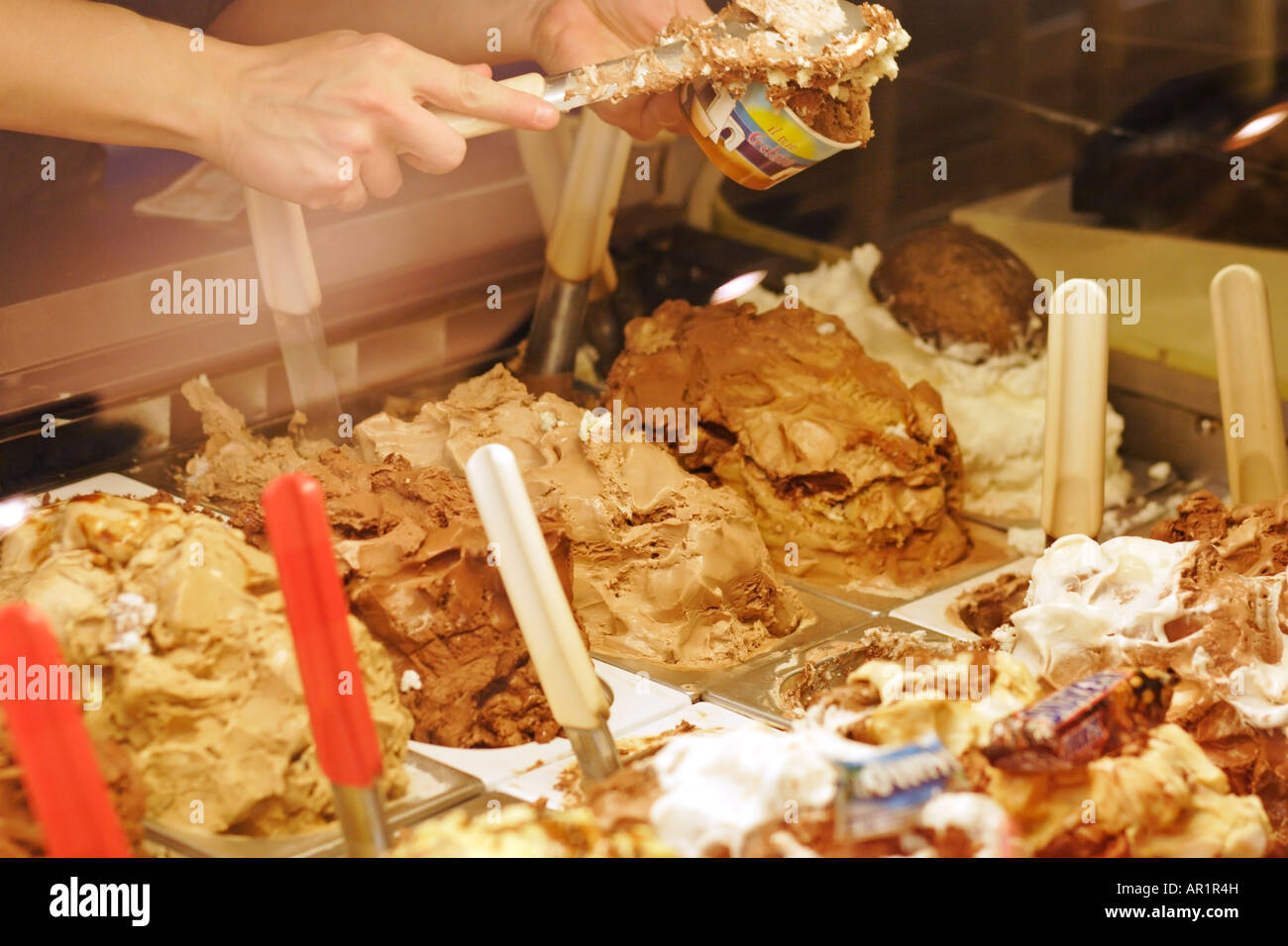 Gelateria italiana, Toscana, Italia Foto Stock