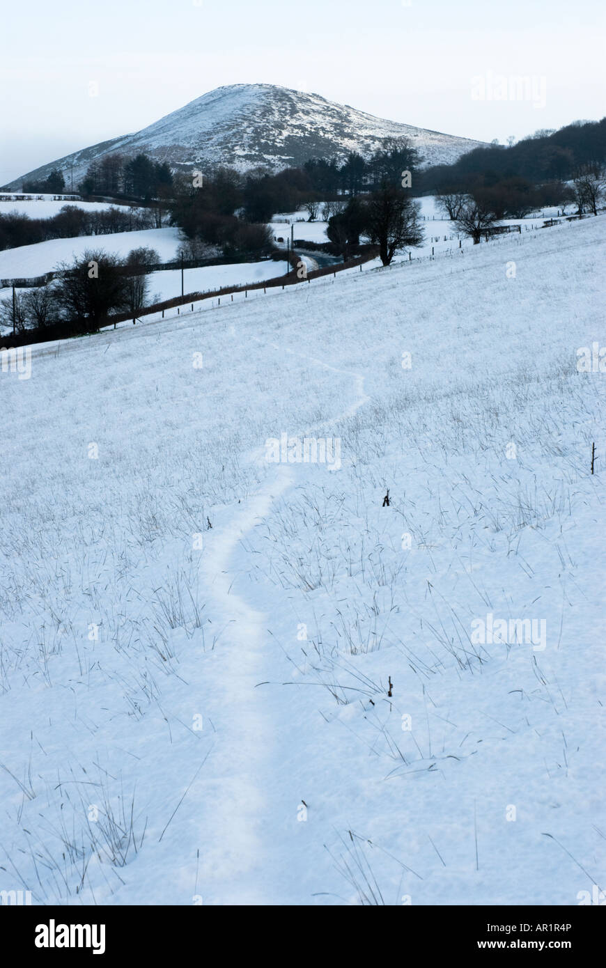 Hanter Hill sul confine gallese Foto Stock