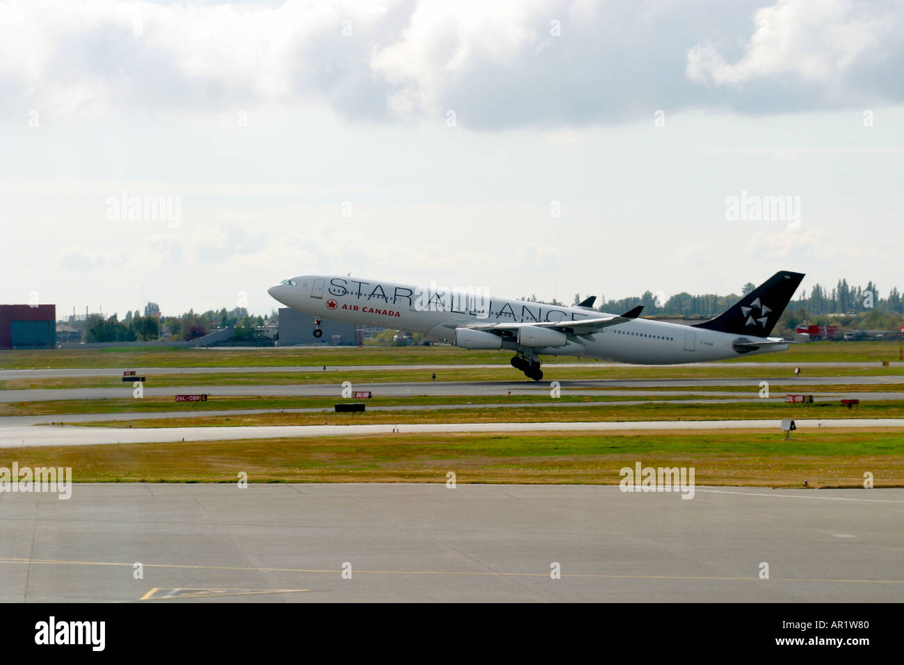 Aereo passeggeri "Vancouver, British Columbia, Canada " Foto Stock