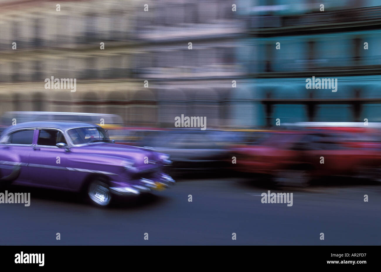 Le vecchie autovetture Havana Cuba Foto Stock