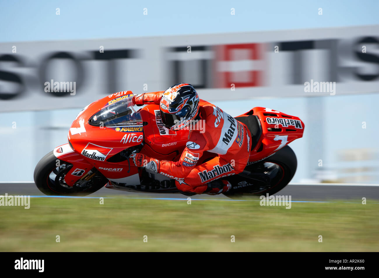 Carlos Checa Spagna Ducati Marlboro 2005 Polini Australian Grand Prix Phillip Island Moto GP motociclo gara in Australia Foto Stock