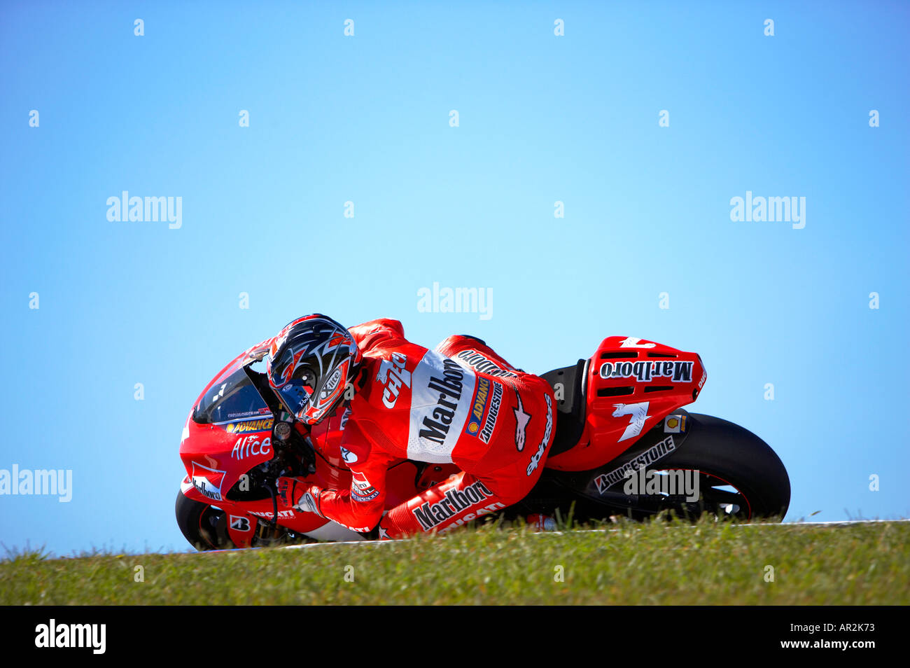 Carlos Checa Spagna Ducati Marlboro 2005 Polini Australian Grand Prix Phillip Island Moto GP motociclo gara in Australia Foto Stock