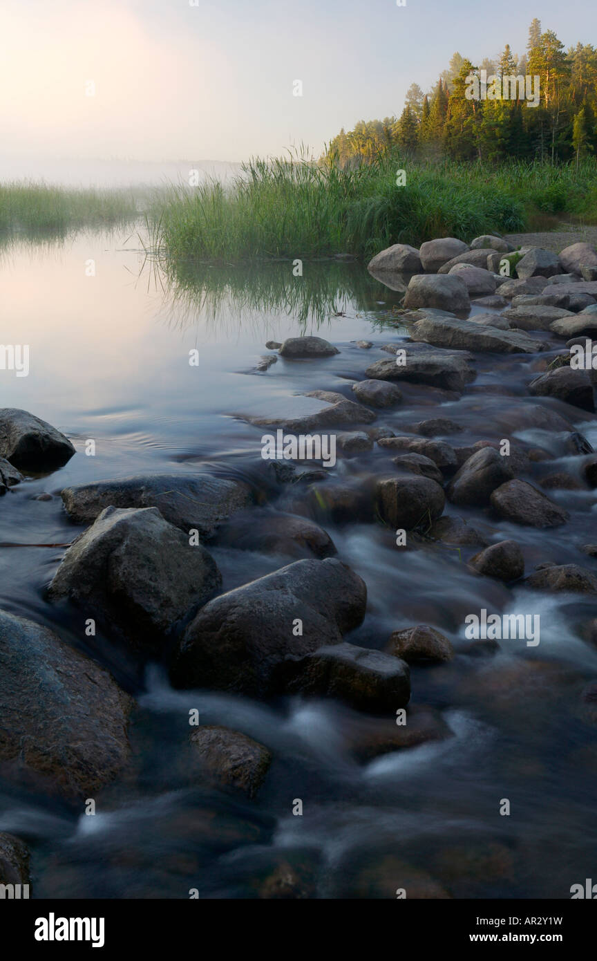Sorgenti del fiume Mississippi, Lago Itaska, Itaska State Park, Minnesota, Stati Uniti d'America Foto Stock