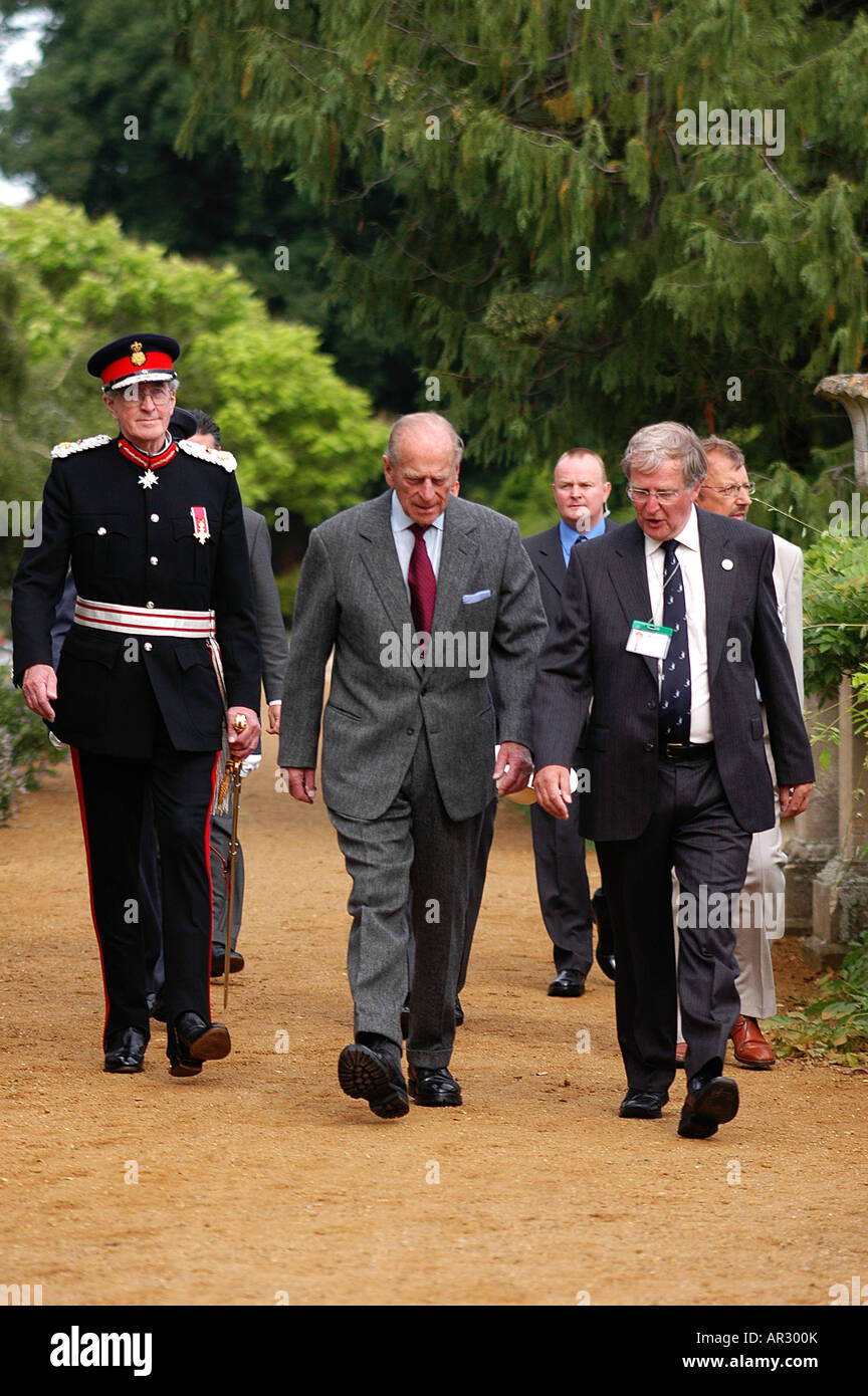 Visita del Duca di Edimburgo di lackham college per celebrare i cinquant'anni dell'd o e regime di premi Foto Stock