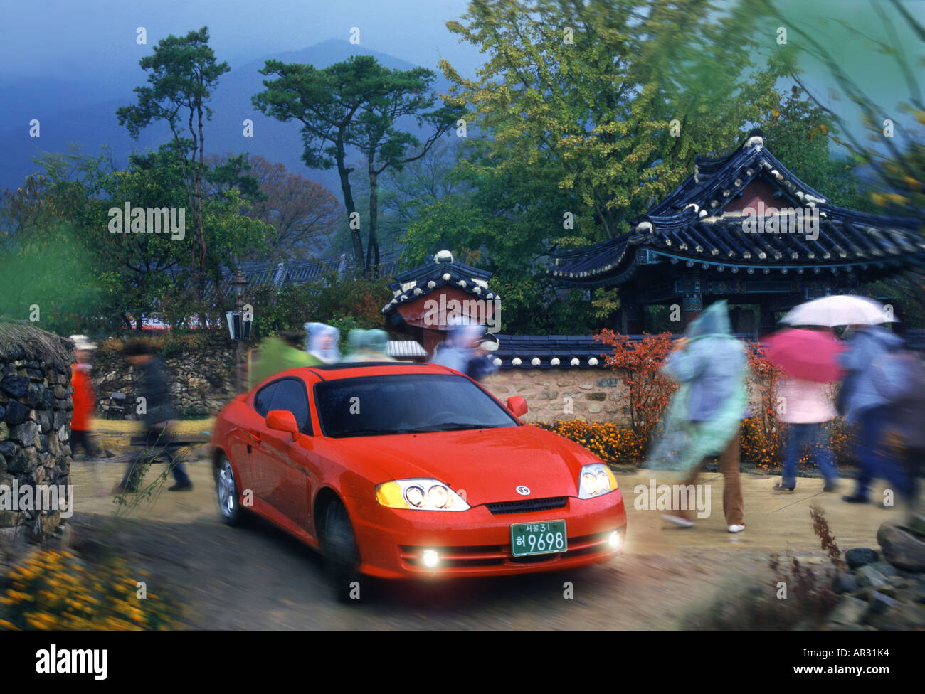 Il coreano auto nel villaggio Nakan, Nakan, Corea del Sud Asia Foto Stock
