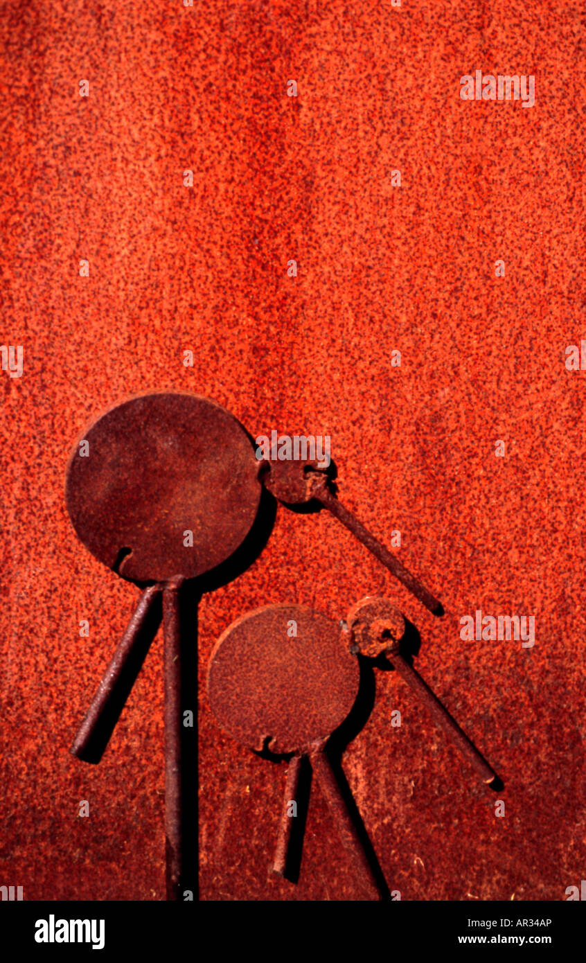 Ferro da stiro in miniatura kiwi creato da Carl Gifford, Wellington, Nuova Zelanda Foto Stock