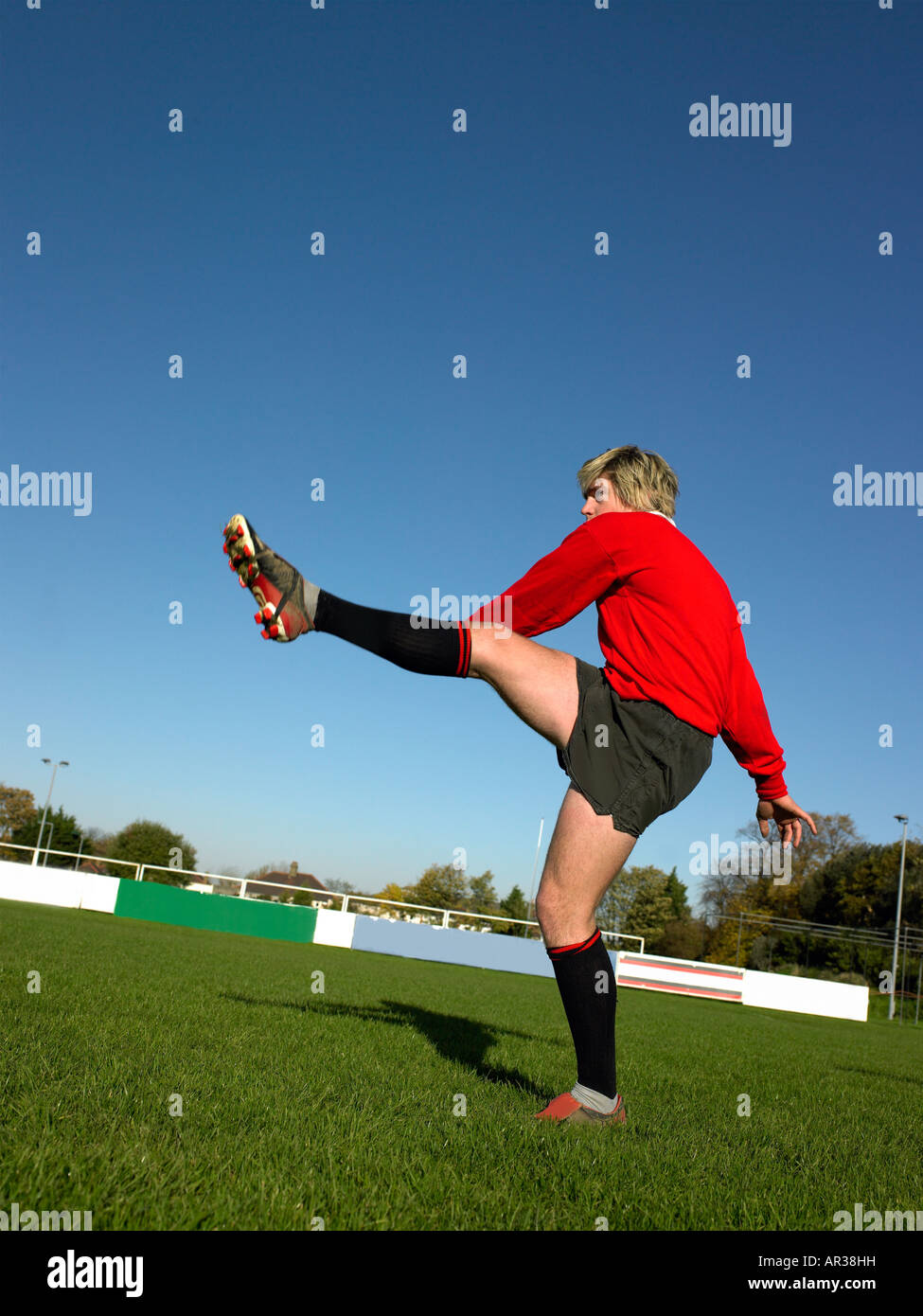 Giocatore di rugby Foto Stock