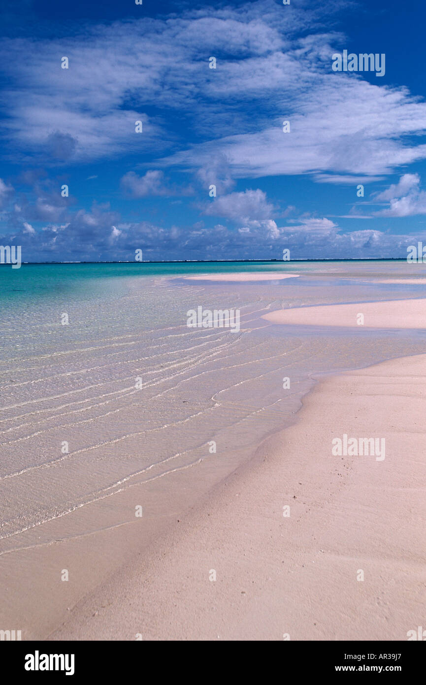 Sabbia rosa beach Aitutaki Isole Cook Foto Stock