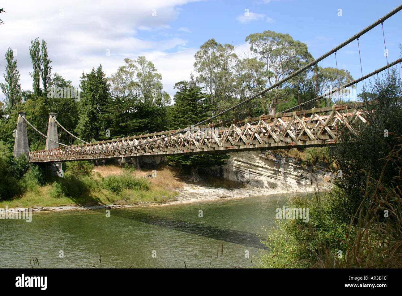 Il Percy Burn viadotto vicino Tuatapere il legno più grande viadotto ferroviario restando nel mondo Nuova Zelanda Foto Stock