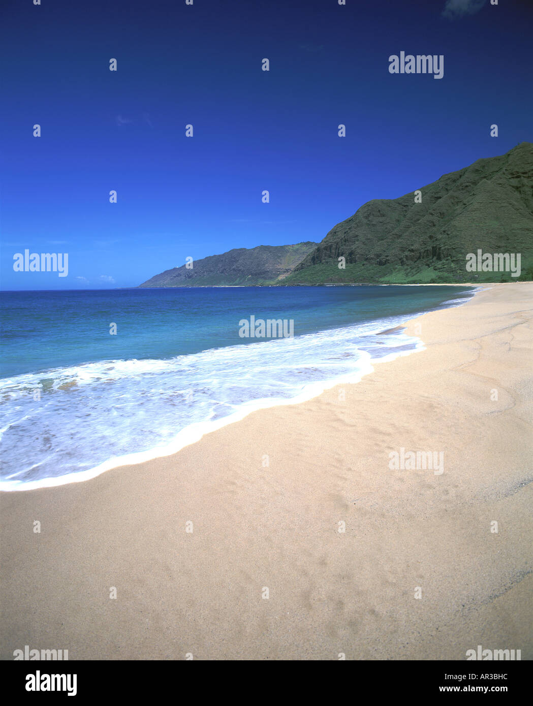 Makua Beach sottovento Waianae Coast Oahu Hawaii Foto Stock
