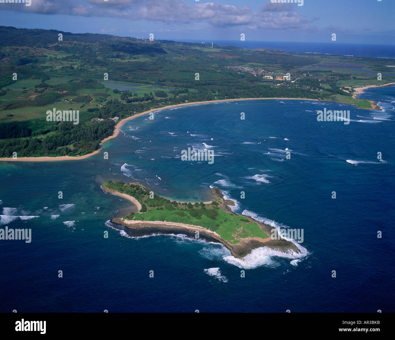 Isola Mokuauia Goat Island Malaekahana stato parco Oahu Hawaii Foto Stock