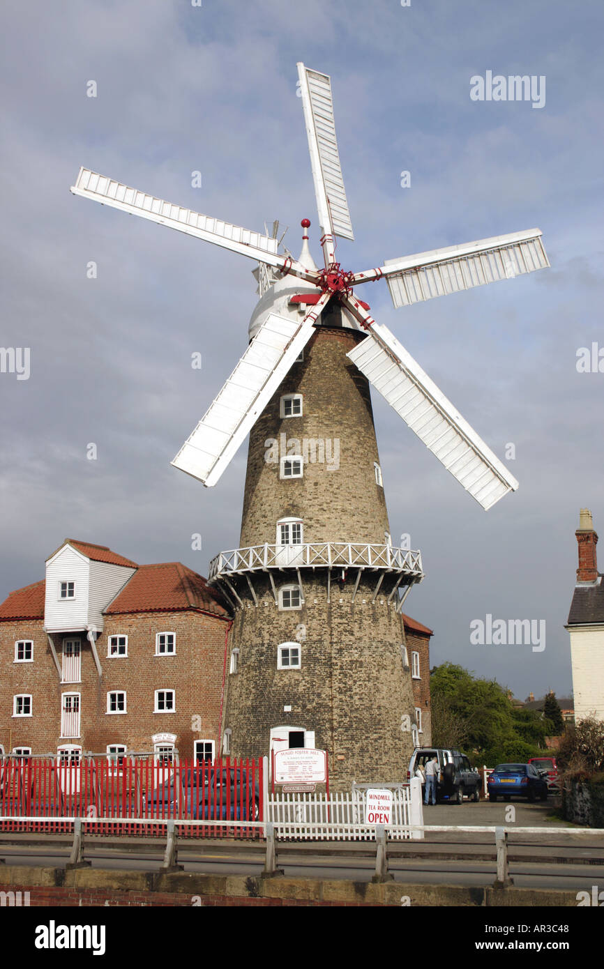 Maud Foster Windmill Boston Lincolnshire Inghilterra Foto Stock